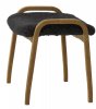 LAMINO fotpall, ek/charcoal