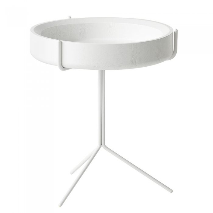 Sidobord DRUM, vit